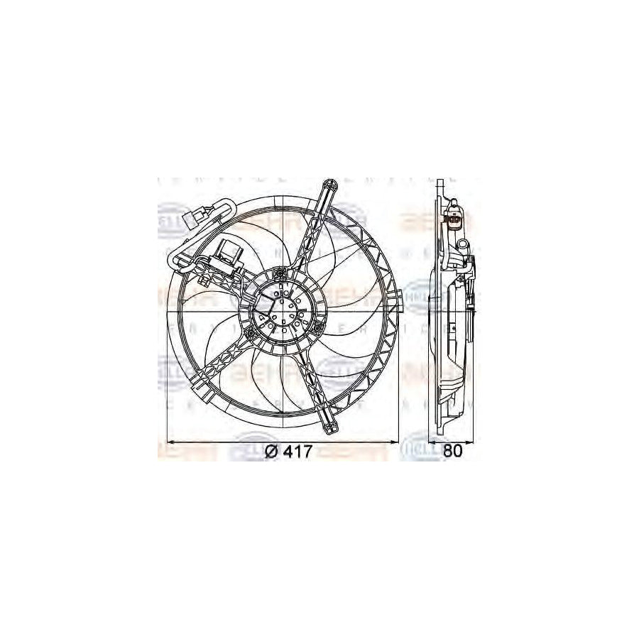 Hella 8EW 351 042-731 Fan, Radiator