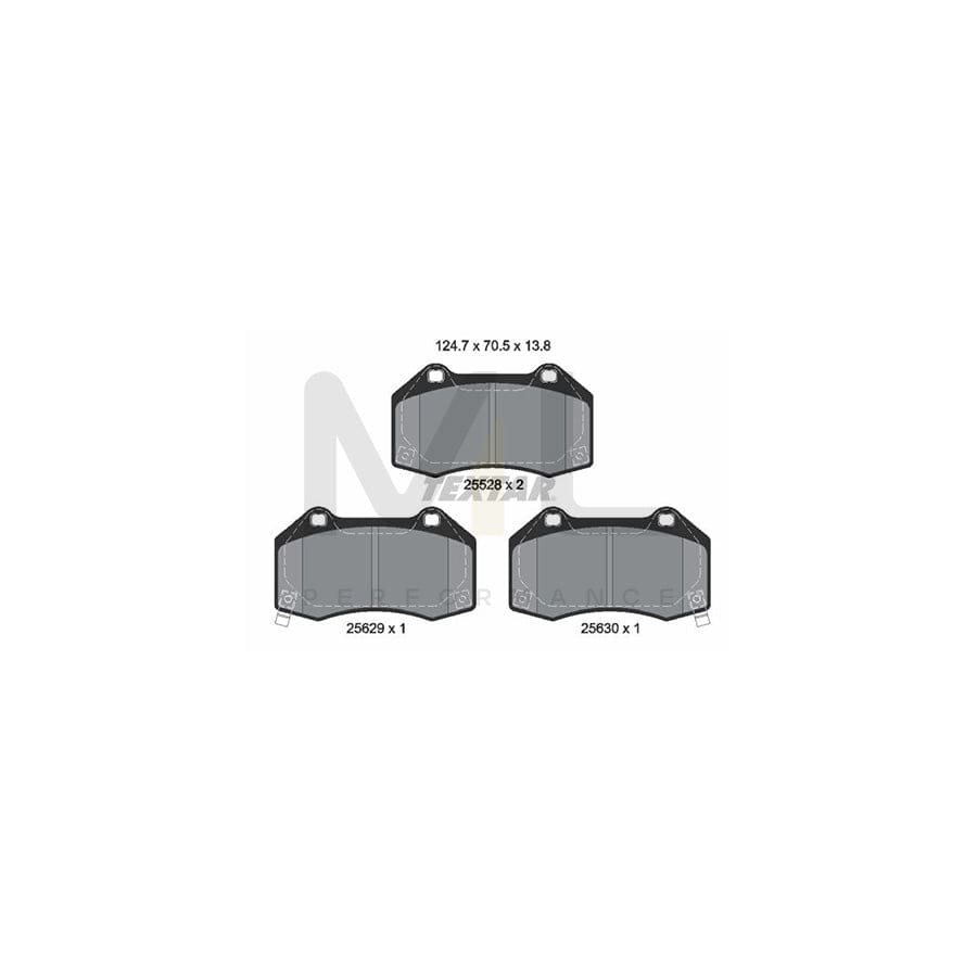 TEXTAR 2552803 Brake pad set with acoustic wear warning | ML Performance Car Parts