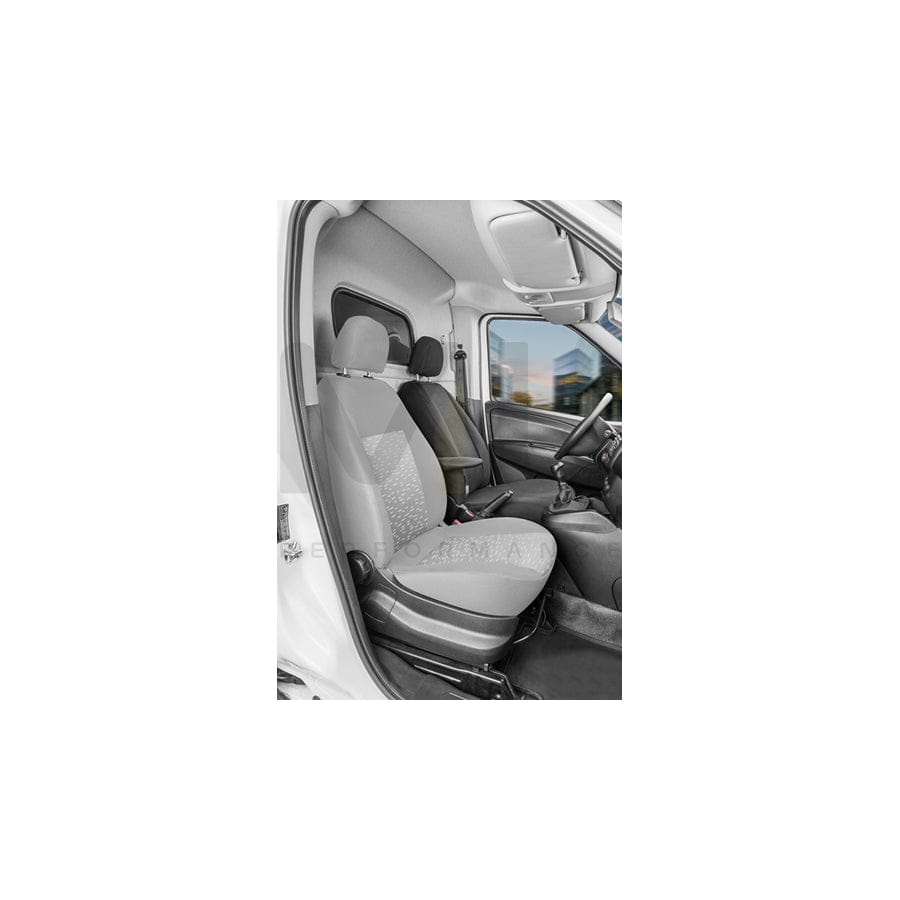 WALSER 10546 Car seat cover for OPEL COMBO Grey, Polyester, Front | ML Performance Car Parts