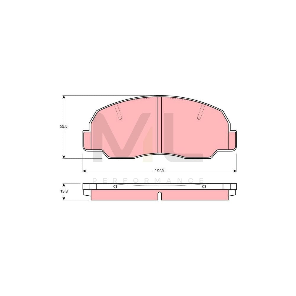 TRW Gdb980 Brake Pad Set Not Prepared For Wear Indicator | ML Performance Car Parts