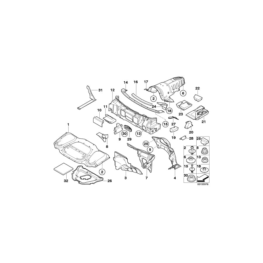 Genuine BMW 51488223496 E65 E67 E66 Front Rght Sound Insulatng Wheel Housing (Inc. 760Li, 730Ld & 745Li) | ML Performance UK Car Parts