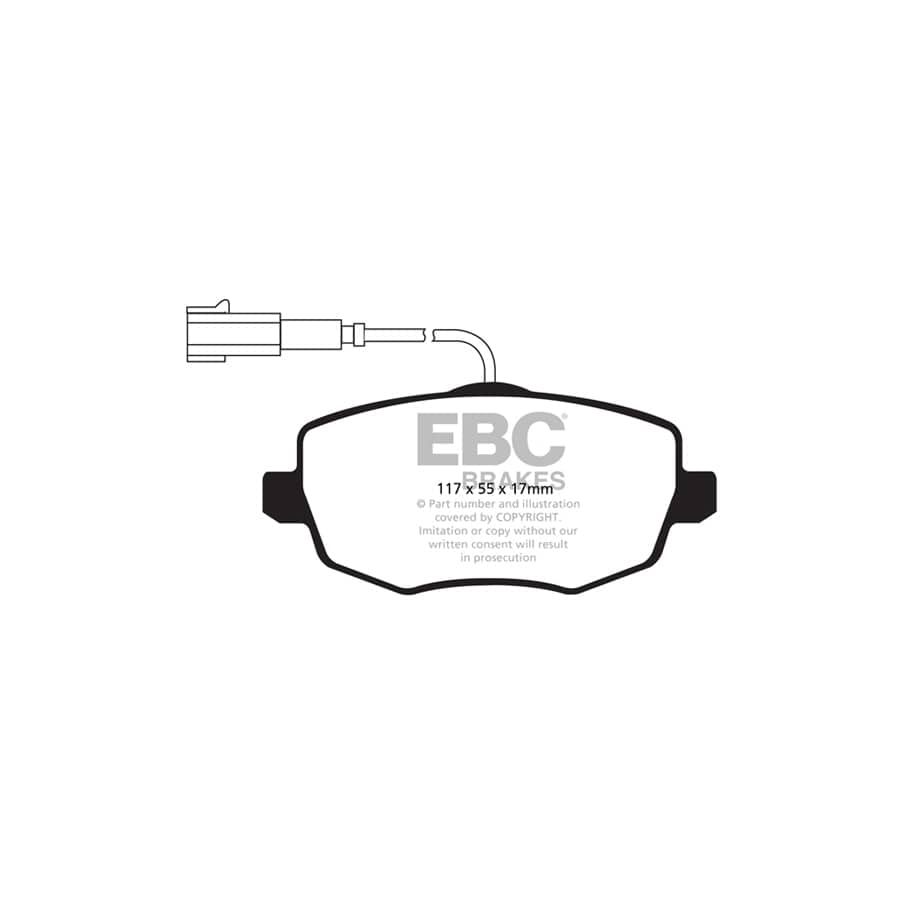 EBC PDKF1056 Lancia Ypsilon Ultimax Front Brake Pad & Plain Disc Kit 2 | ML Performance UK Car Parts