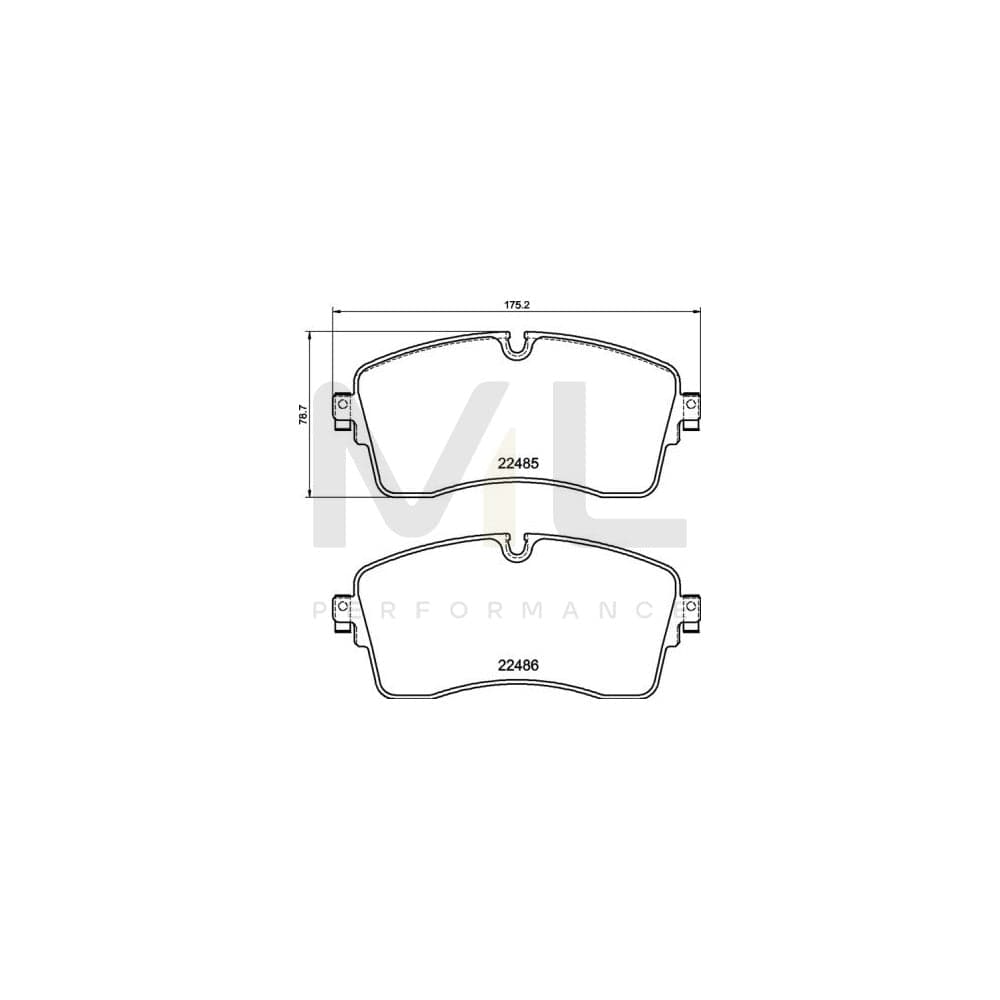 Brembo P 44 028 Brake Pad Set Excl. Wear Warning Contact, With Brake Caliper Screws | ML Performance Car Parts