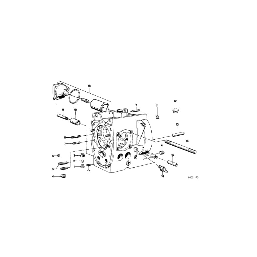 Genuine BMW 11111252310 Stud Bolt (Inc. R90S, R45T & R60/6) | ML Performance UK Car Parts