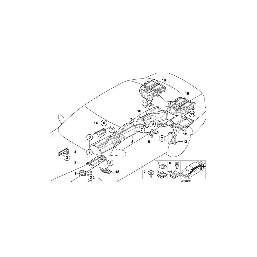 Genuine BMW 51488211947 E39 E38 Heat Resist.Plate Right Engine Support (Inc. 528i, 735i & 728i) | ML Performance UK Car Parts