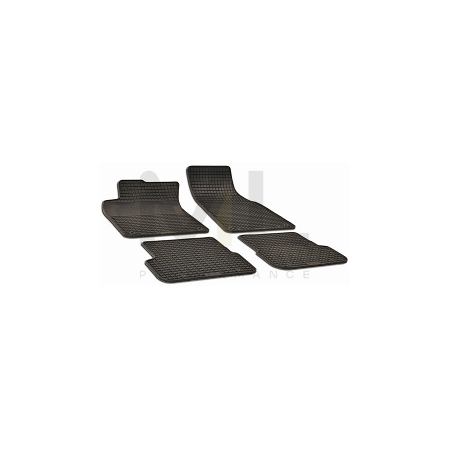 WALSER 50314 Floor mat set for AUDI A6 C6 Saloon (4F2) Elastomer, Front and Rear, Quantity: 4, Black | ML Performance Car Parts