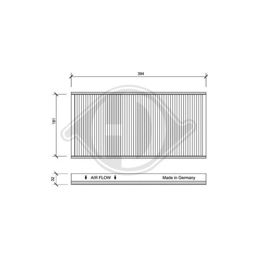 DIEDERICHS DCI1125 Pollen Filter | ML Performance UK Car Parts