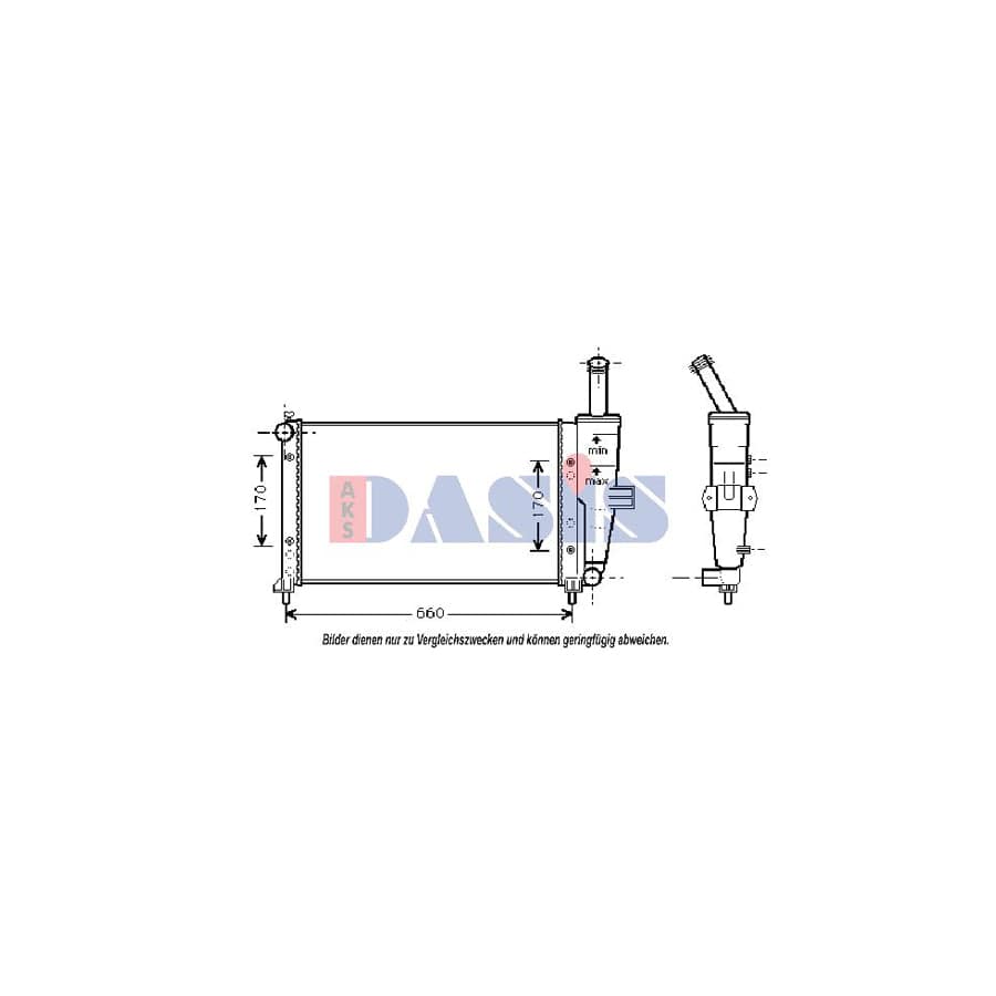 AKS Dasis 081380N Engine Radiator For Fiat Punto II Hatchback (188) | ML Performance UK