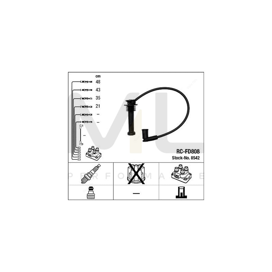 NGK Ignition Cable Kit RC-FD808 (NGK8542) | ML Car Parts UK | ML Performance