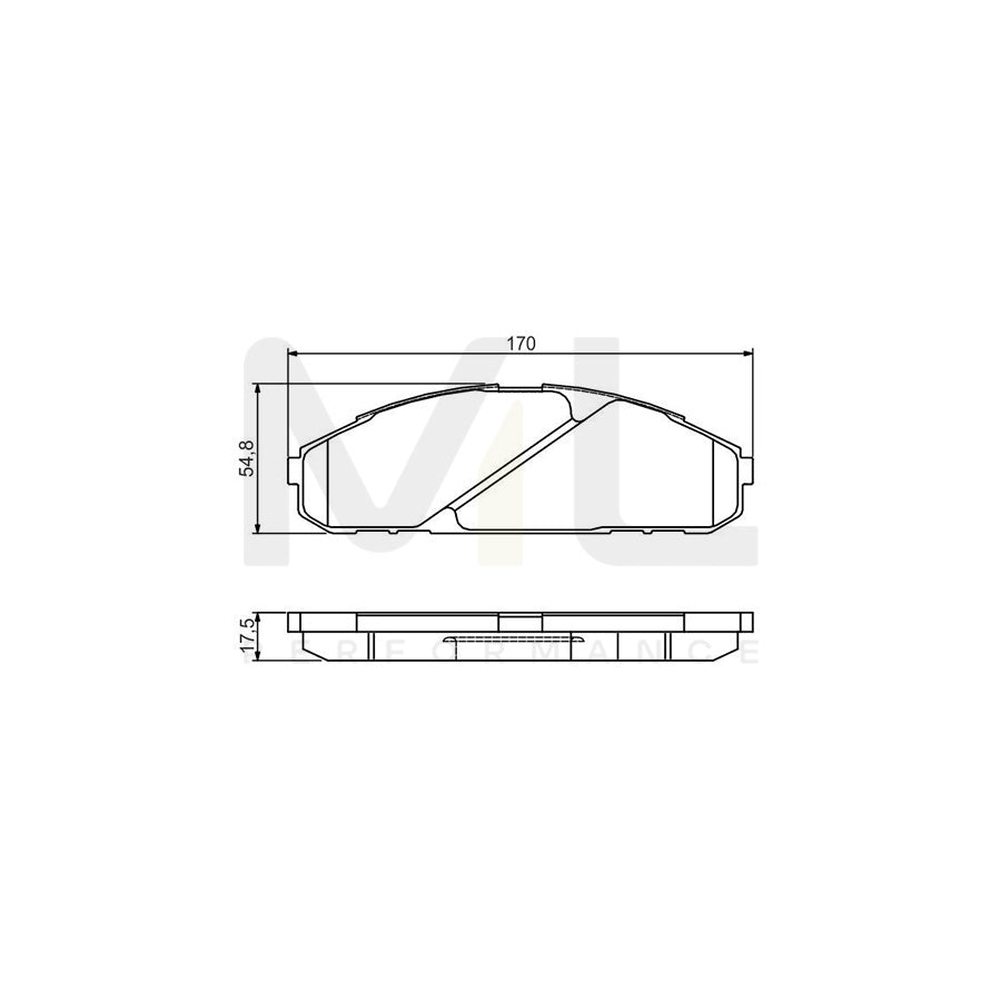 Bosch 0986495171 Brake Pad Set For Nissan Patrol With Mounting Manual BP1484 | ML Performance Car Parts