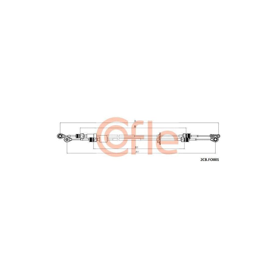 Cofle 92.2Cb.Fo001 Cable, Manual Transmission For Ford Transit Custom