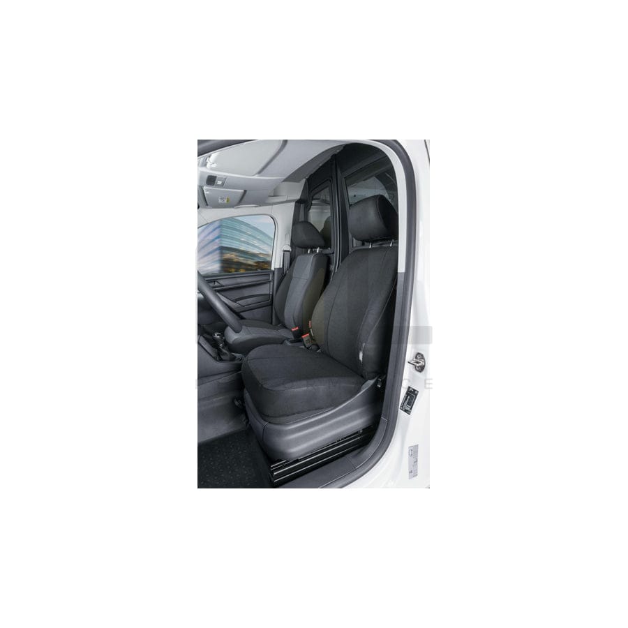 WALSER 10517 Car seat cover for VW CADDY Grey, Polyester, Front | ML Performance Car Parts