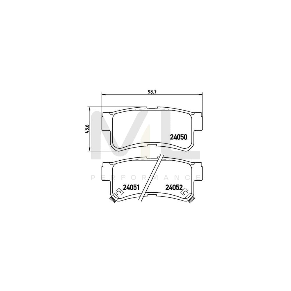 Brembo P 15 009 Brake Pad Set With Acoustic Wear Warning | ML Performance Car Parts