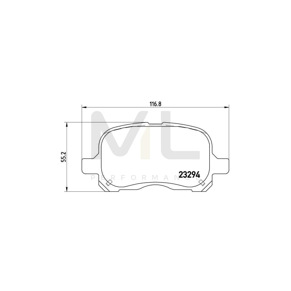 Brembo P 83 044 Brake Pad Set Excl. Wear Warning Contact | ML Performance Car Parts