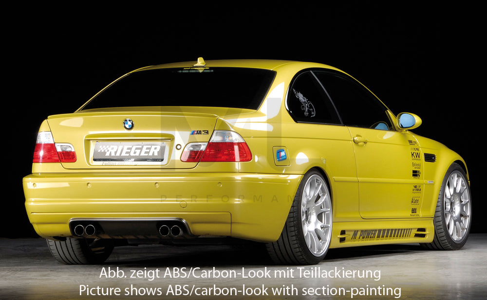 Rieger 00050241 BMW 3 Series E46 M3 Rear Diffuser 4 | ML Performance UK Car Parts