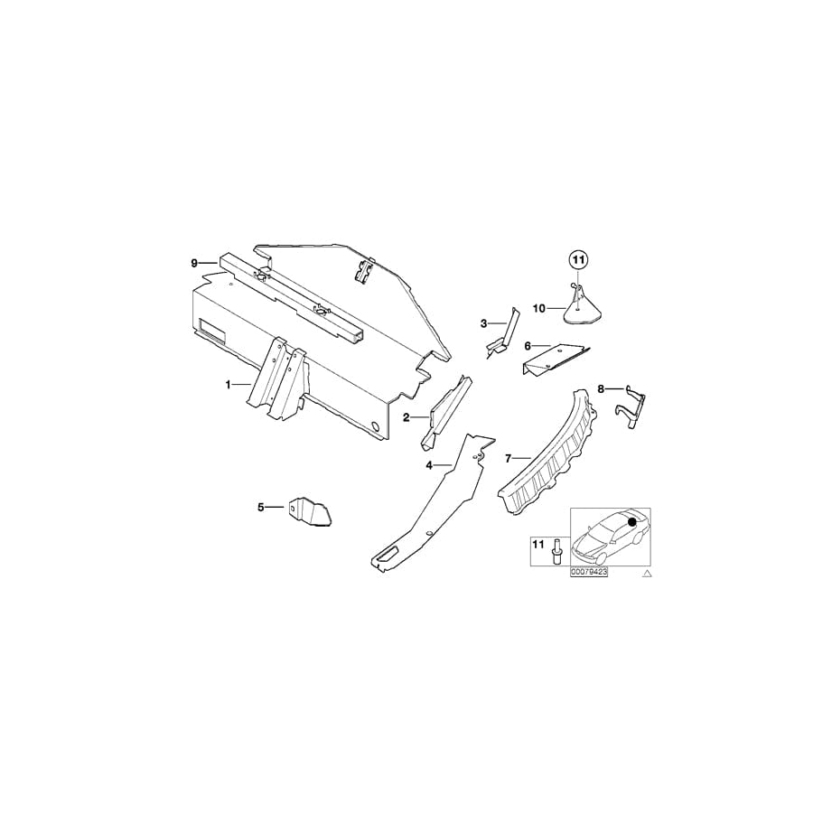 Genuine BMW 41147012683 E52 Bracket Side Panel Left (Inc. ALPINA V8 & Z8) | ML Performance UK Car Parts