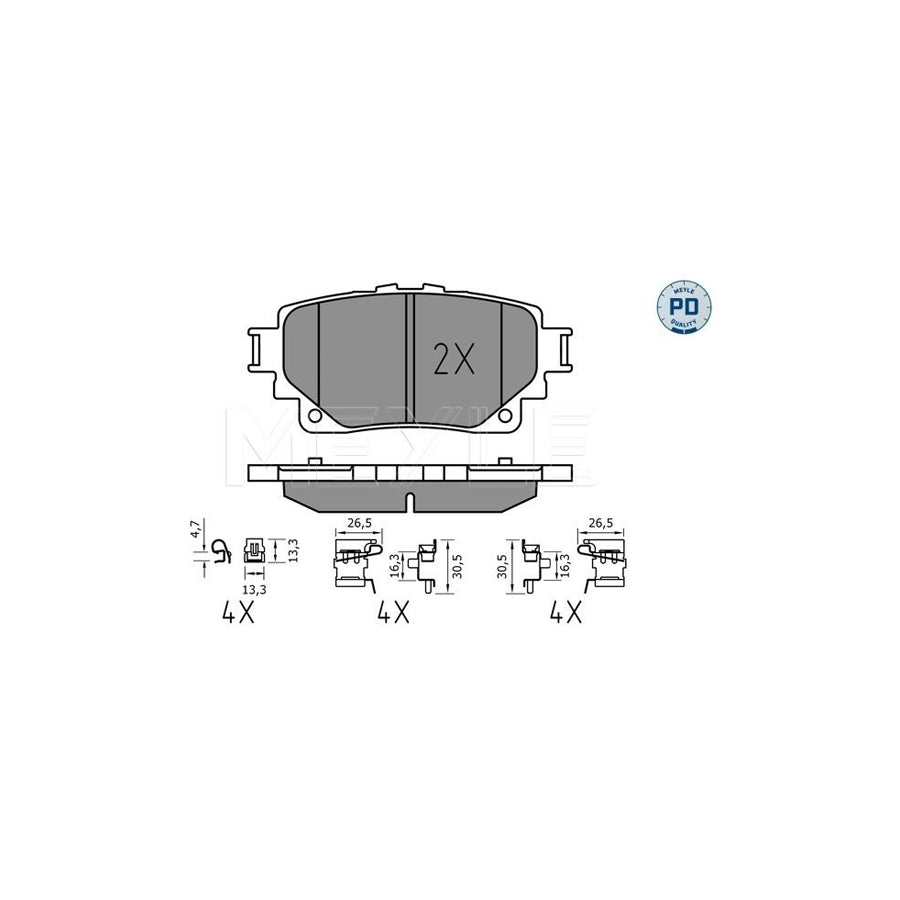 Meyle 025 205 8215/Pd Brake Pad Set