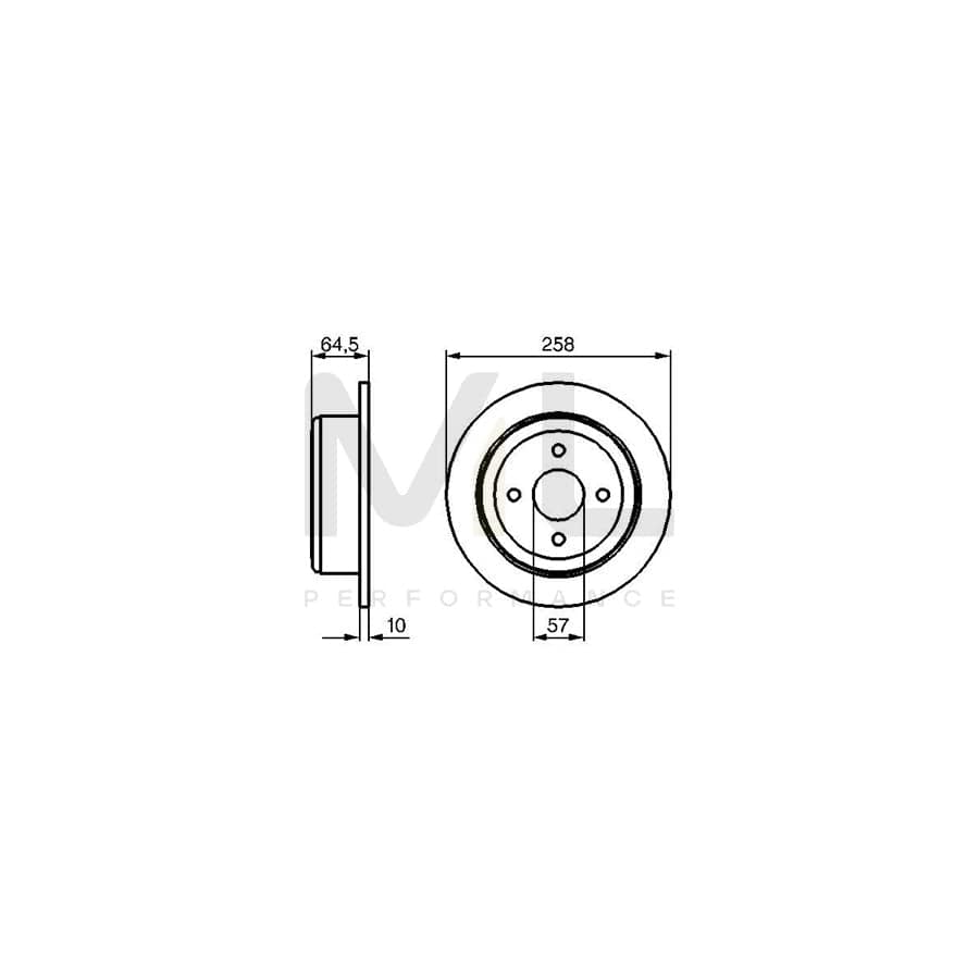 BOSCH 0 986 479 220 Brake Disc Solid, Oiled | ML Performance Car Parts