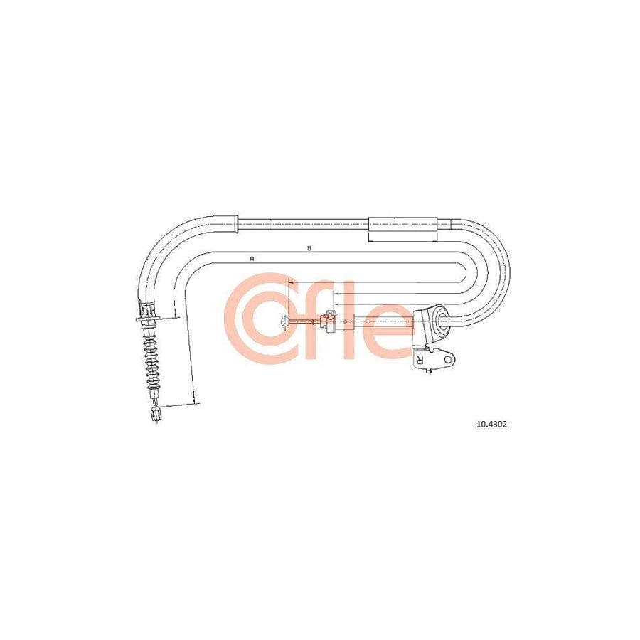 Cofle 10.4302 Hand Brake Cable