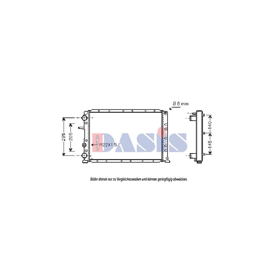 AKS Dasis 081600N Engine Radiator For Fiat Fiorino | ML Performance UK