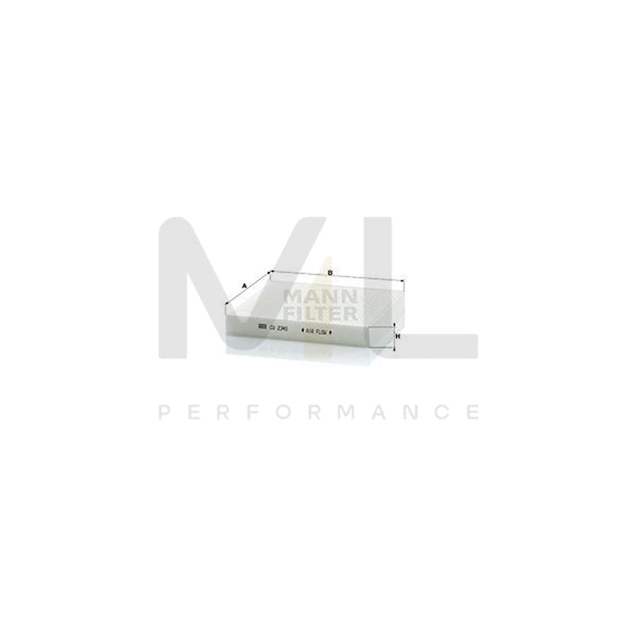 MANN-FILTER CU 2345 Pollen filter Particulate Filter | ML Performance Car Parts