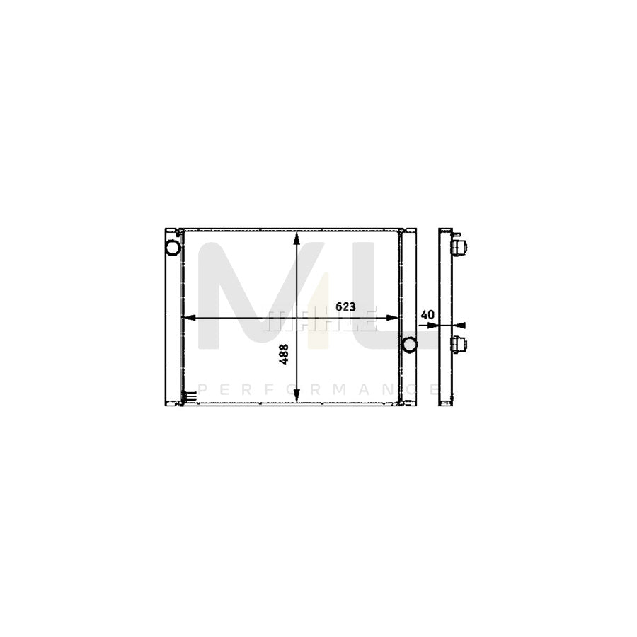 MAHLE ORIGINAL CR 582 000P Engine radiator for BMW 5 Series Brazed cooling fins, Aluminium, Manual Transmission | ML Performance Car Parts