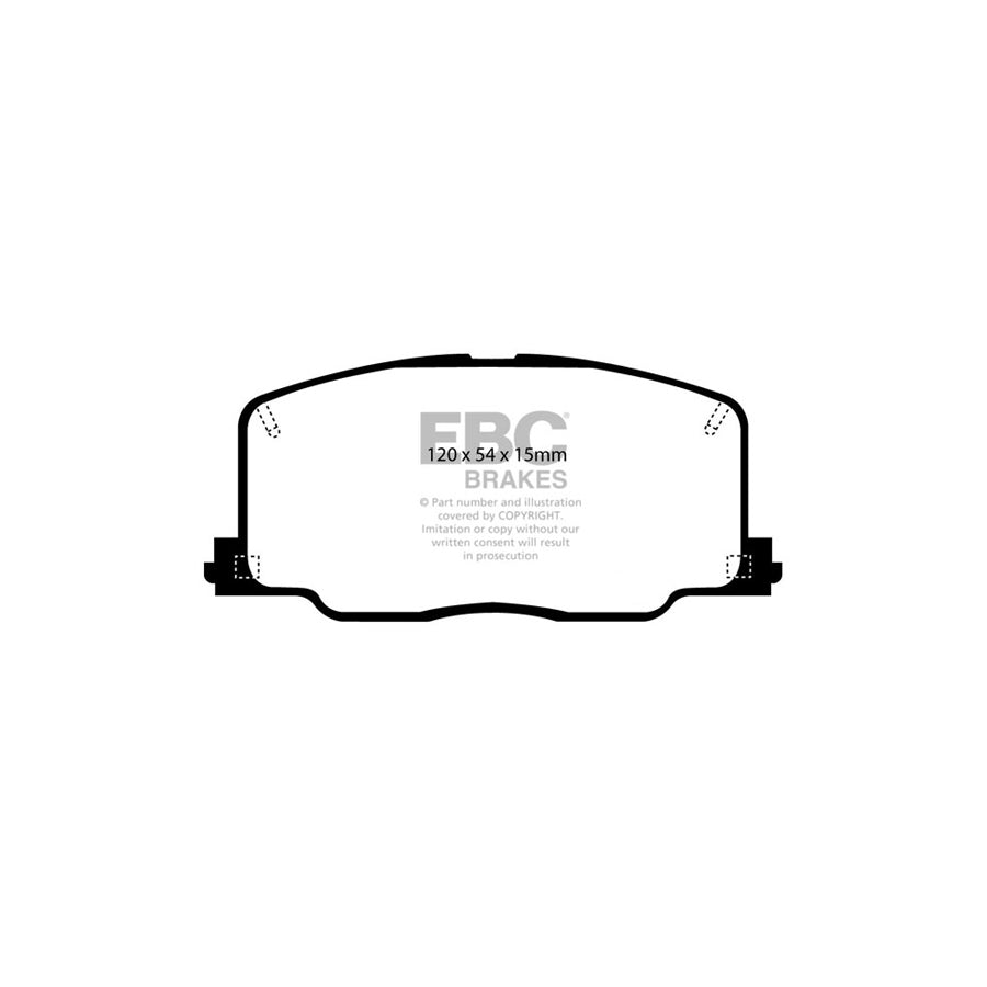 EBC PD01KF1451 Toyota Camry Greenstuff Front Brake Pad & Plain Disc Kit  - Akebono Caliper 2 | ML Performance UK Car Parts