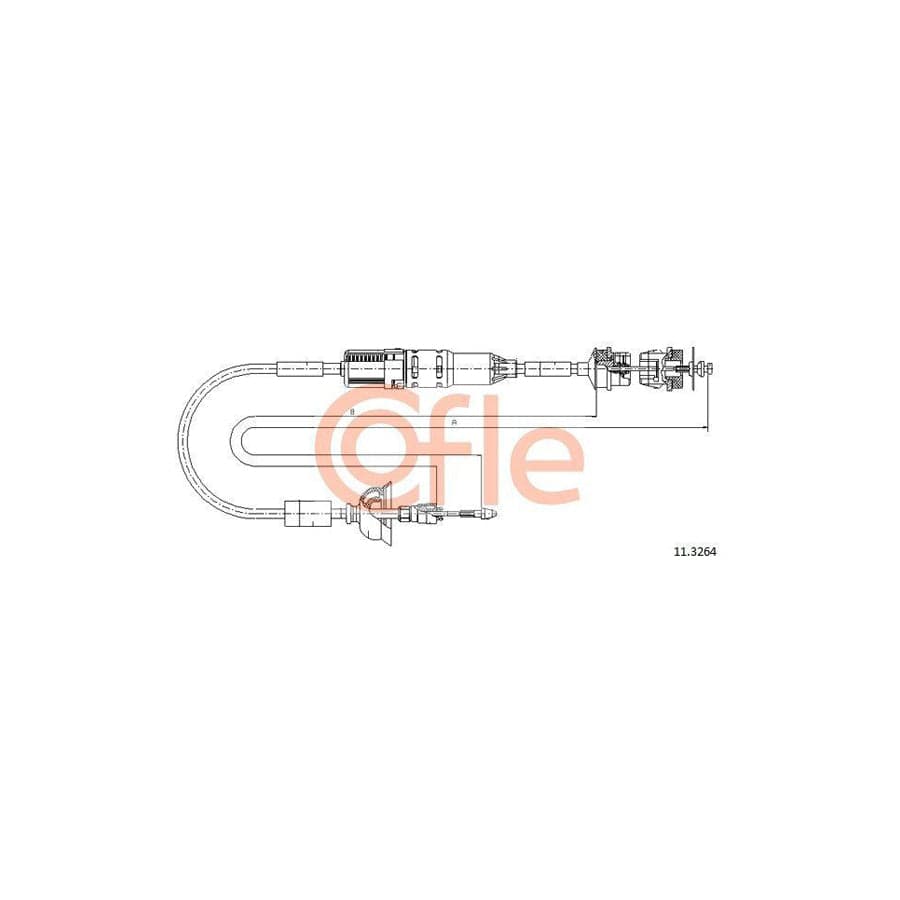 Cofle 11.3264 Clutch Cable For Peugeot 405