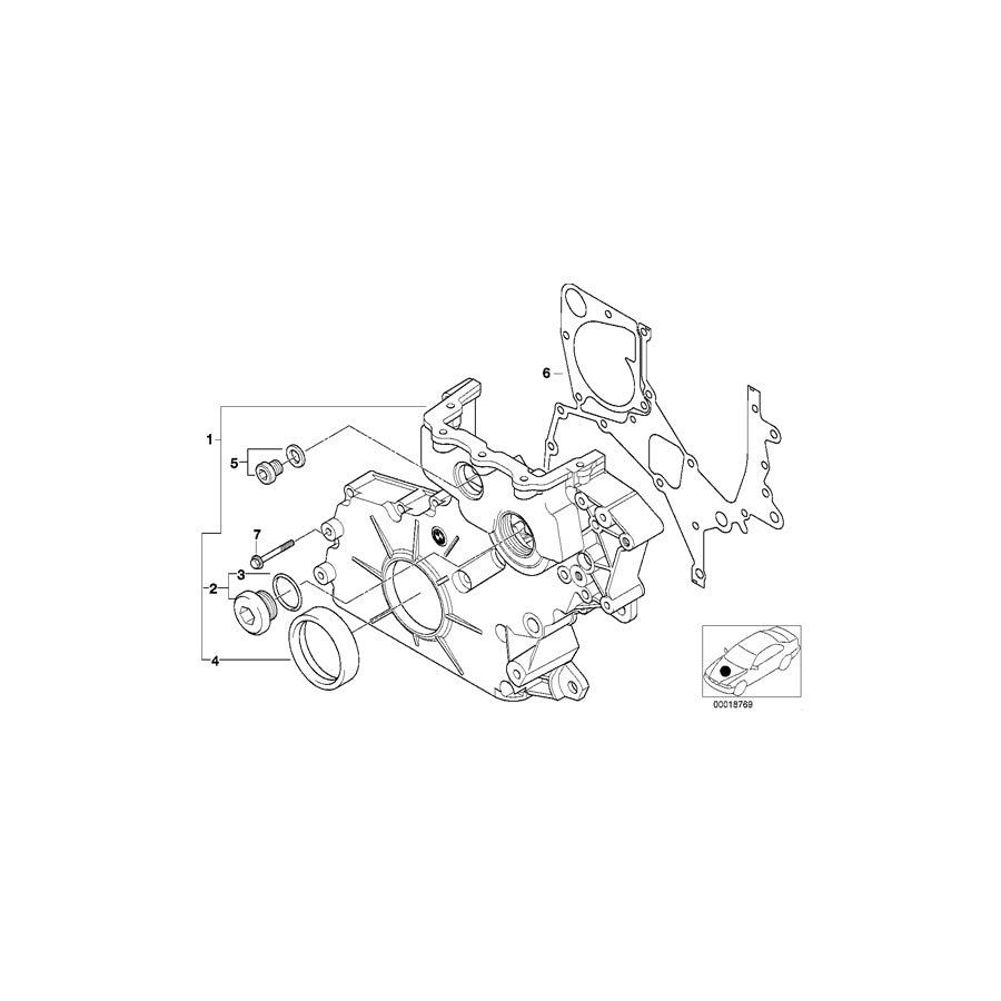 Genuine BMW 11147786874 E65 E46 E53 Timing Case Cover, Bottom (Inc. 320td, X5 3.0d & 525d) | ML Performance UK Car Parts