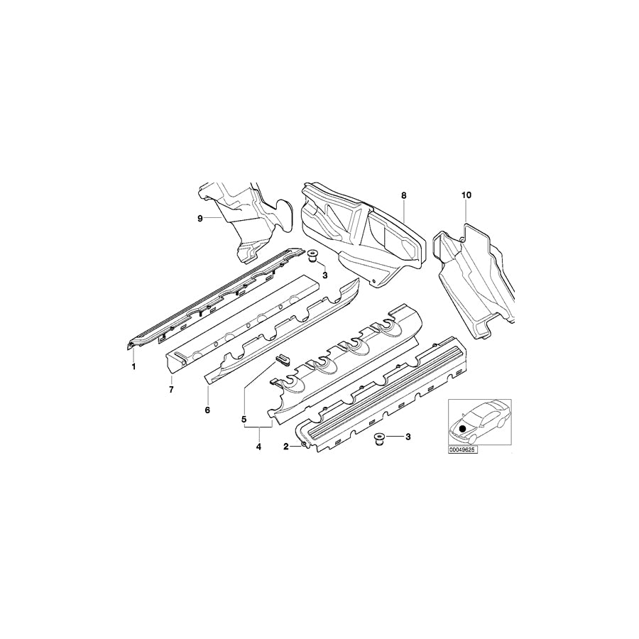 Genuine BMW 11147786056 E38 Injector Cover (Inc. 740d) | ML Performance UK Car Parts