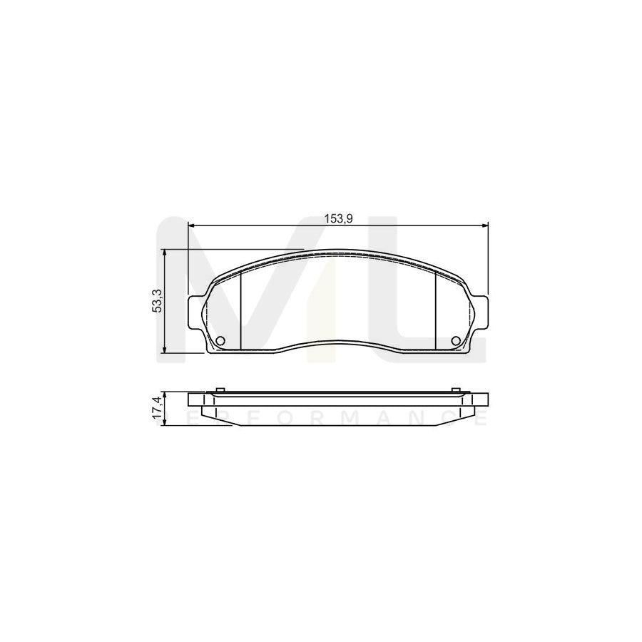 Bosch 0986495167 Brake Pad Set With Mounting Manual BP1504 | ML Performance Car Parts