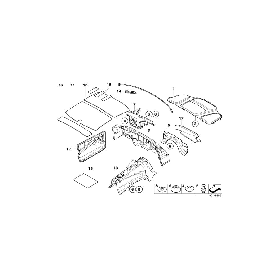 Genuine BMW 51487897773 E60 E64 E63 Sound Insulating Tunnel Front (Inc. M5 & M6) | ML Performance UK Car Parts