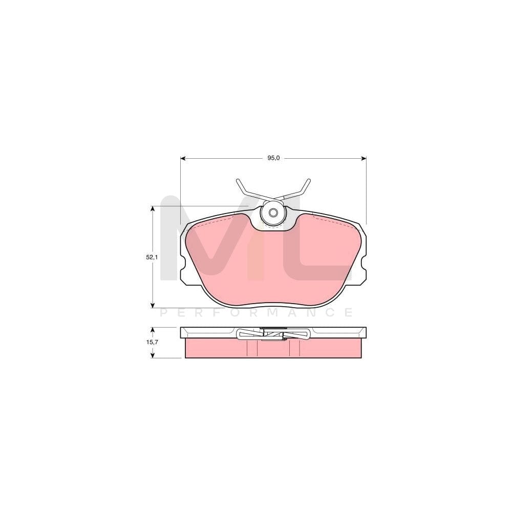 TRW Gdb493 Brake Pad Set Not Prepared For Wear Indicator, With Brake Caliper Screws, With Accessories | ML Performance Car Parts