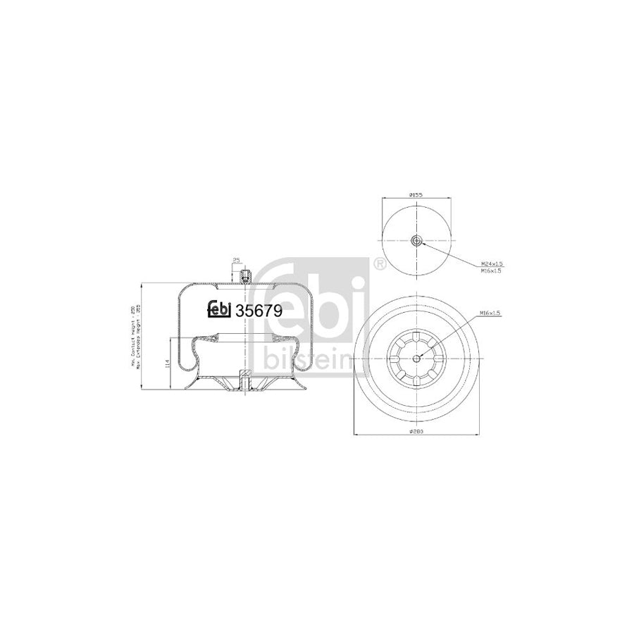 Febi Bilstein 35679 Boot, Air Suspension