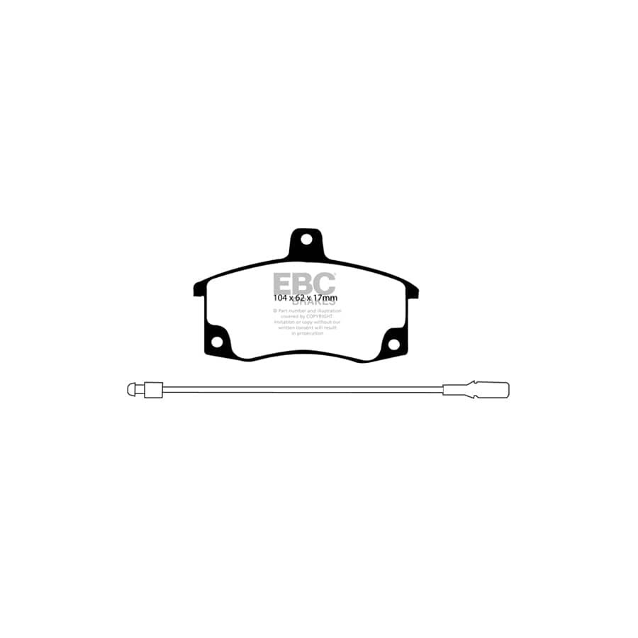 EBC PD03KF1273 Lada Yellowstuff Front Brake Pad & Plain Disc Kit (Inc. Granta, Kalina, Priora) 2 | ML Performance UK Car Parts