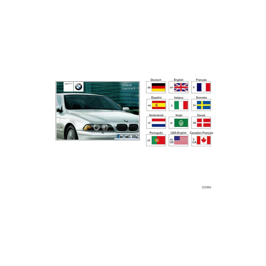 Genuine BMW 01419790517 Owner's Handbook E39, E39/2 EN US, MJ 1998 (Inc. 540i, 528i & 540iP) | ML Performance UK Car Parts