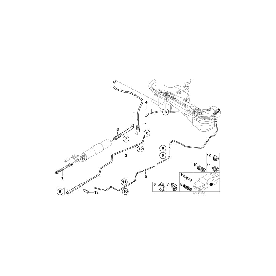 Genuine BMW 16122229409 E46 Rear Fuel Feed Line (Inc. M3 & M3 CSL) | ML Performance UK Car Parts