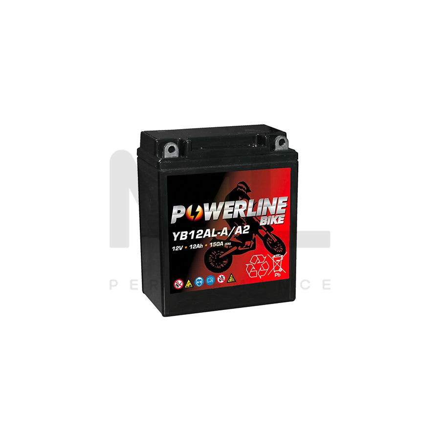 YB12AL-A AGM Powerline Motorcycle Battery 12V 12Ah YB12AL-A2 | Car Batteries UK | ML Performance Car Parts