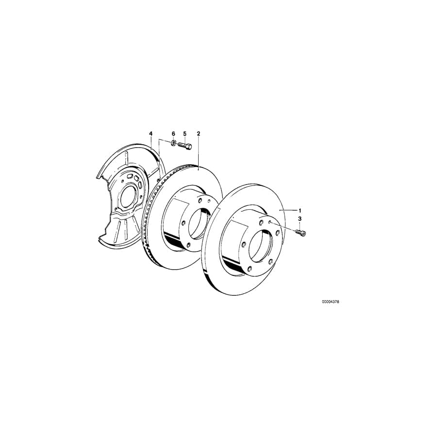 Genuine BMW 34111163133 E28 Brake Disk 284X12 (Inc. 524td, 518i & 518) | ML Performance UK Car Parts