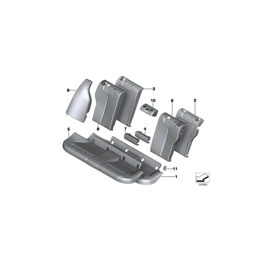 Genuine BMW 52207341802 F34 Lateral Trim Panel Right SCHWARZ (Inc. 330dX, 328i & 330iX) | ML Performance UK Car Parts