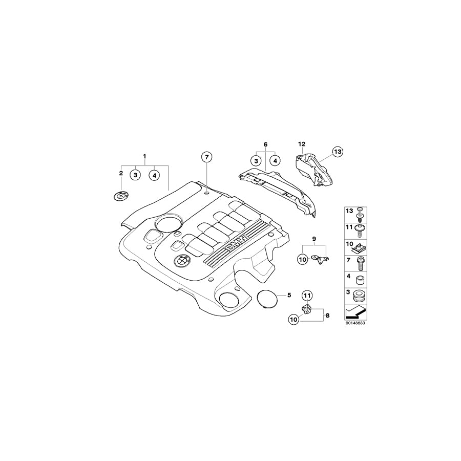 Genuine BMW 11147793088 E60 E61 E83 Acoustic Cover,Pressure Regulating Valve (Inc. 535d, 530d & 525d) | ML Performance UK Car Parts