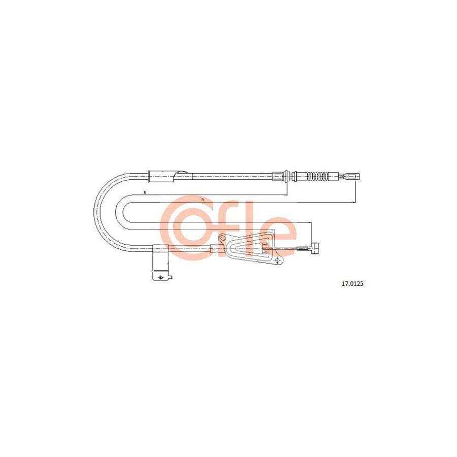 Cofle 17.0125 Hand Brake Cable For Nissan Almera Tino (V10)