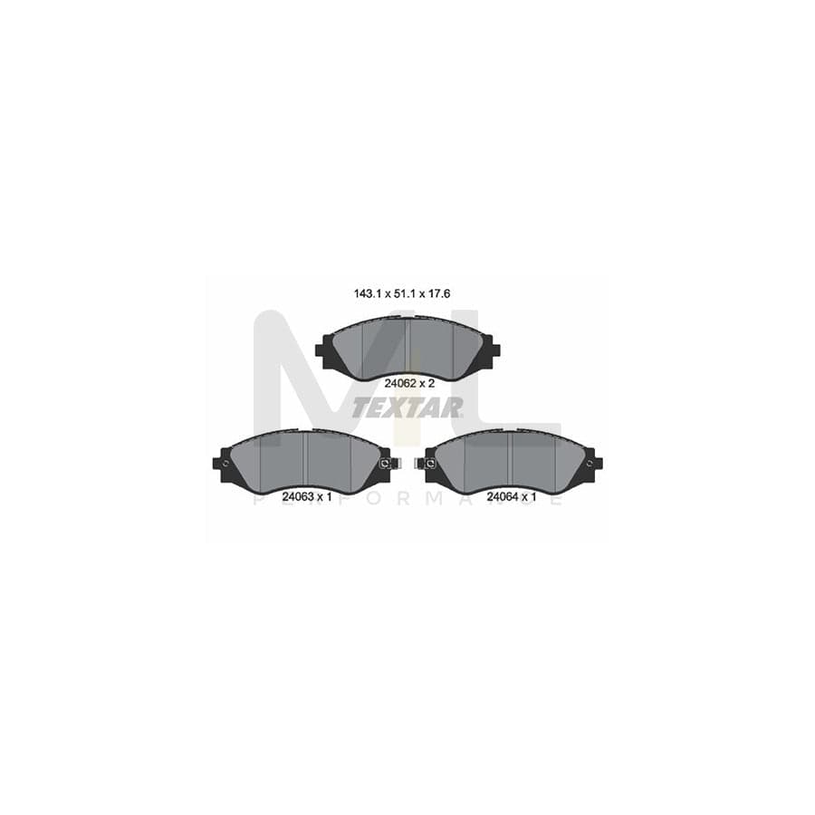 TEXTAR 2406201 Brake pad set with acoustic wear warning | ML Performance Car Parts