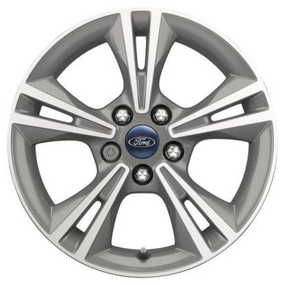 GENUINE FORD 2237368 x4 SET OF 4 FOCUS - C-MAX ALLOY WHEEL 16" 5 X 2-SPOKE DESIGN, ARCTIC GREY MACHINED, 2010 - 2021 | ML Performance UK