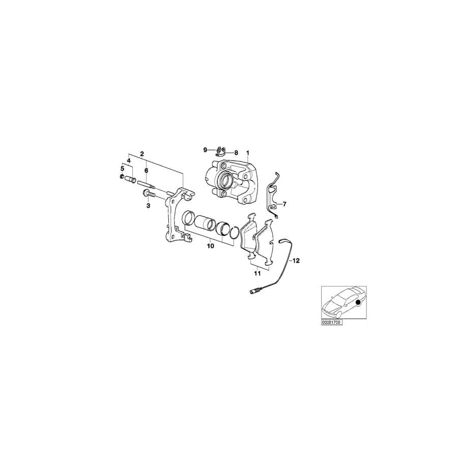 Genuine BMW 34216758127 E46 E85 Caliper Housing Left (Inc. Z4 2.5i, 316i & 318Ci) | ML Performance UK Car Parts