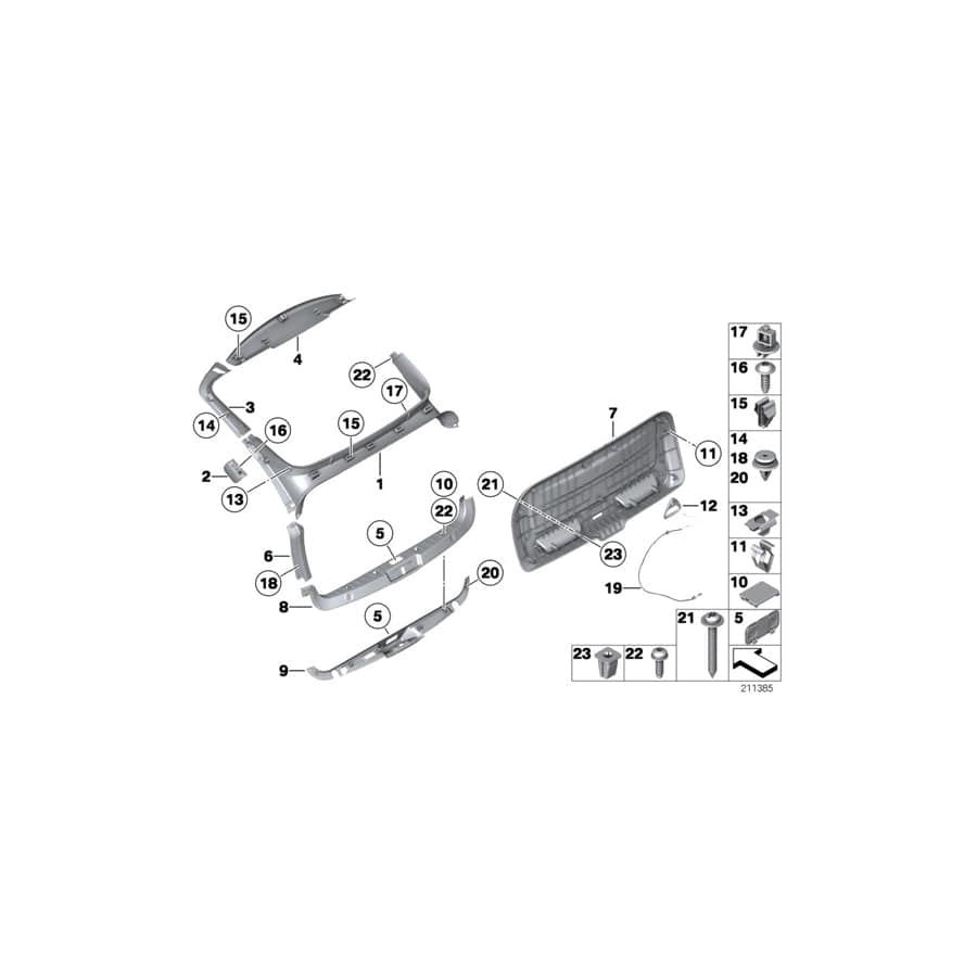 Genuine BMW 51497223712 F07 Trim Cover, Trunk Lid, Lower Right VENETOBEIGE (Inc. 550iX 4.0, 550iX & 535dX) | ML Performance UK Car Parts