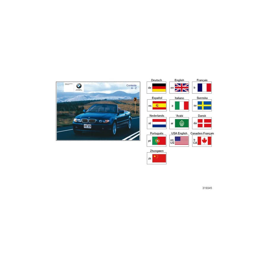 Genuine BMW 01410157313 Owner's Handbook E46/C EN US, MJ 2003 (Inc. 330Ci, 325Ci & 323Ci) | ML Performance UK Car Parts