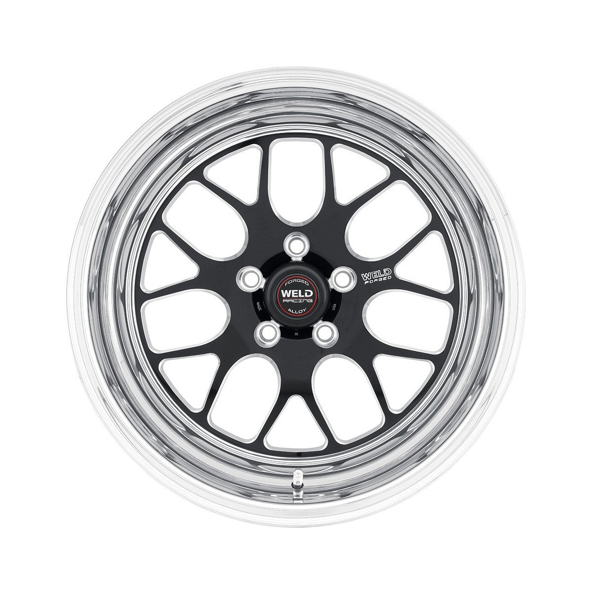 Weld 77LB8100A77A S77 Wheel 18x10 5x4.5 ET56 BS7.7 Black Center - Polished Shell