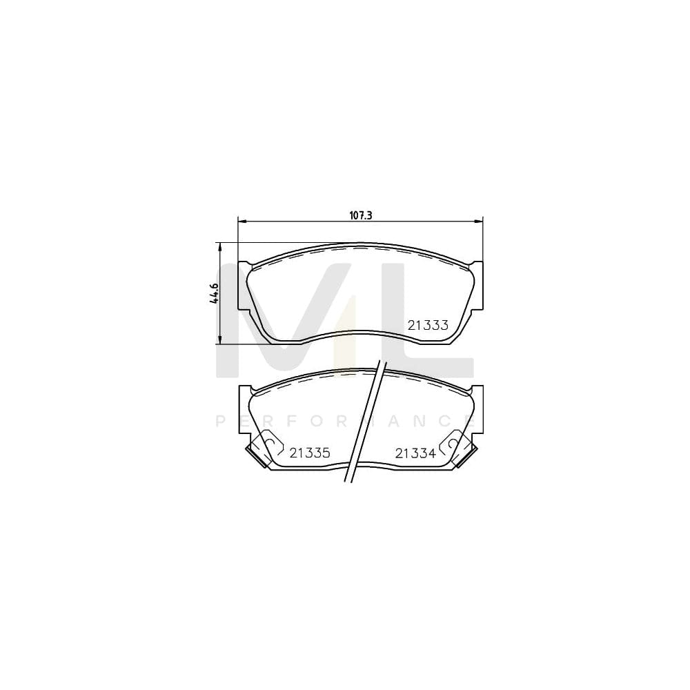 Hella 8DB 355 005-711 Brake Pad Set With Acoustic Wear Warning | ML Performance Car Parts