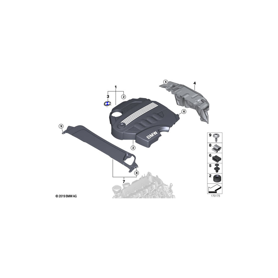 Genuine BMW 11147797410 E84 E61 E83 Cover, Acoustic (Inc. 320d, X1 18dX & 116d) | ML Performance UK Car Parts